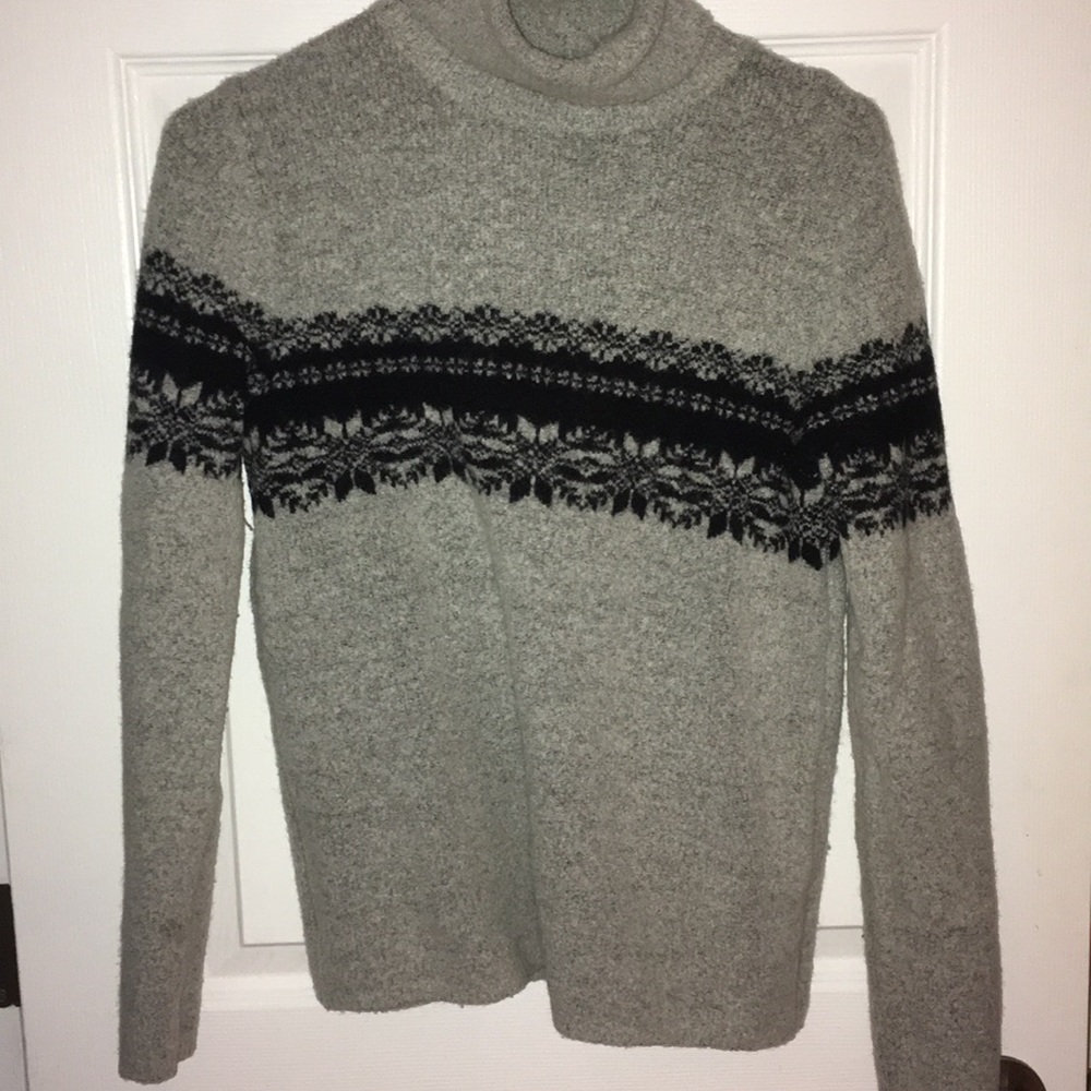 Turtleneck grey and black